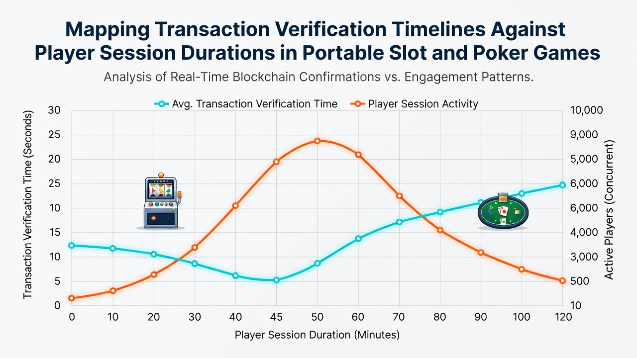 Graph illustrating correlation between verification delays and session continuation rates in handheld poker and slot environments