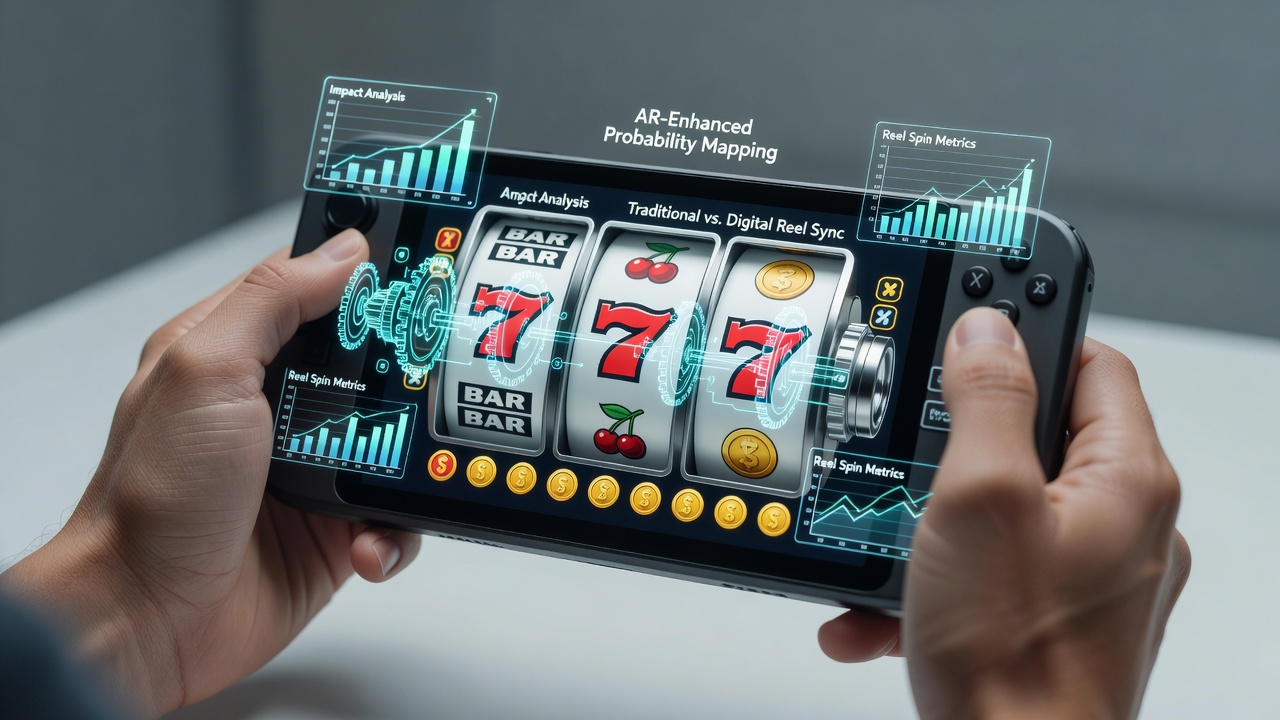 Close-up view of augmented reality reel interactions in a mobile wagering application